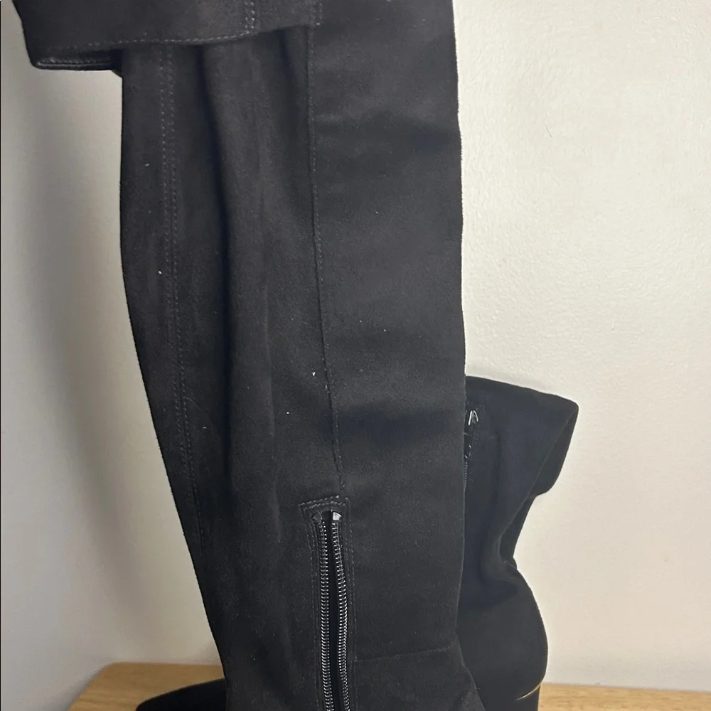 Calvin Klein Georgeanna Black Over the Knee Boots